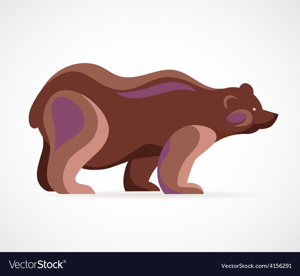 Bear symbol Royalty Free Vector Image VectorStock