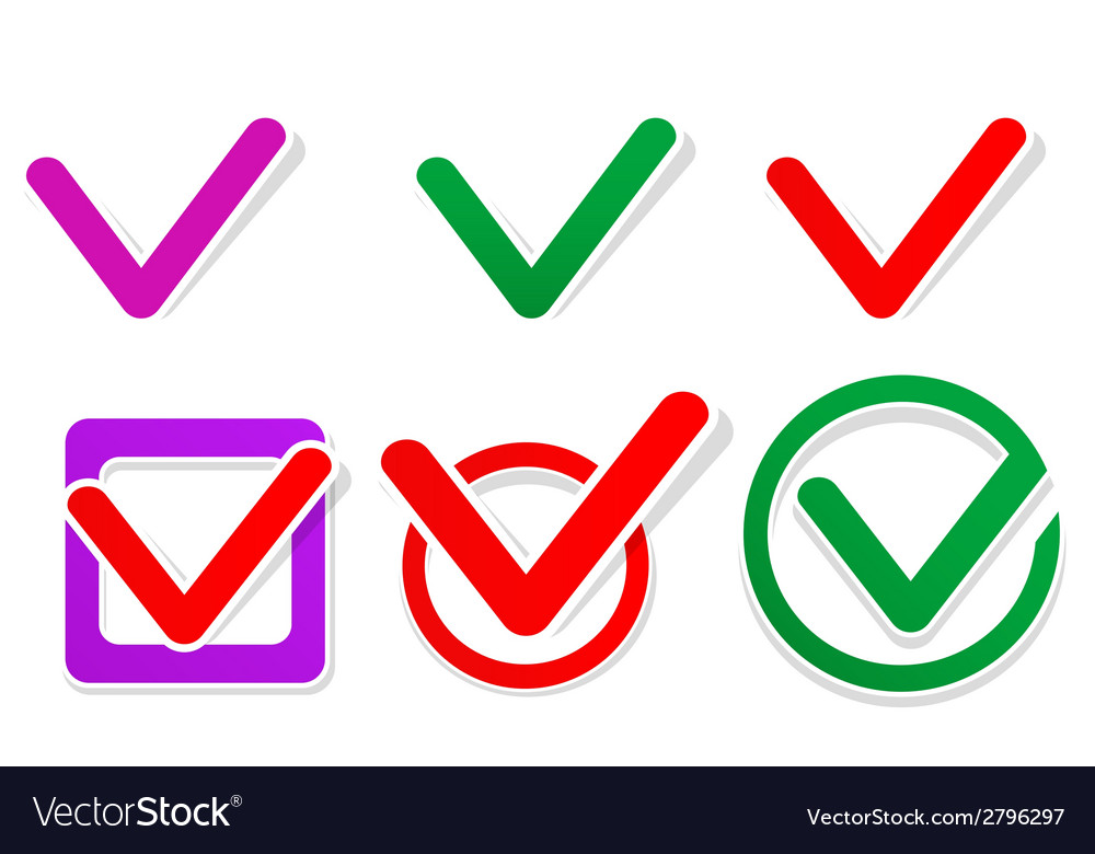 Check icons Royalty Free Vector Image - VectorStock