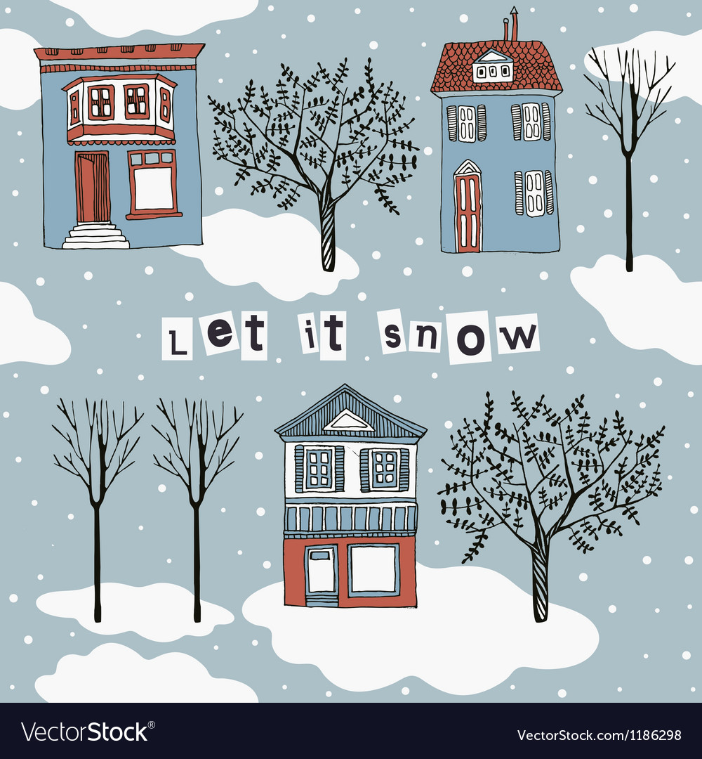 let it snow photo card