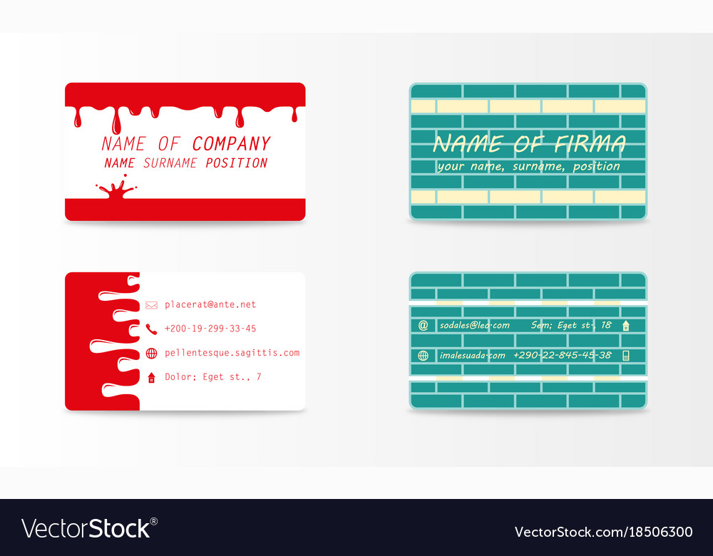 horizontal business cards