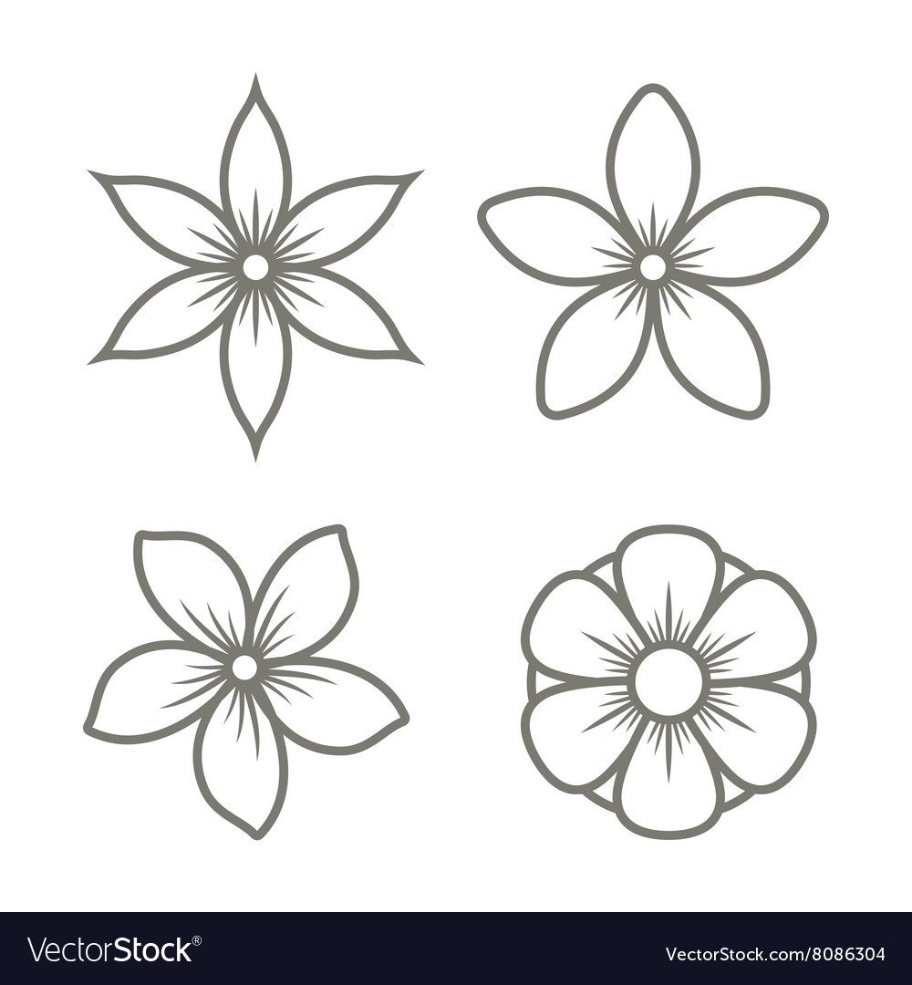 27+ Jasmine Flower Vector Png Black And White Images