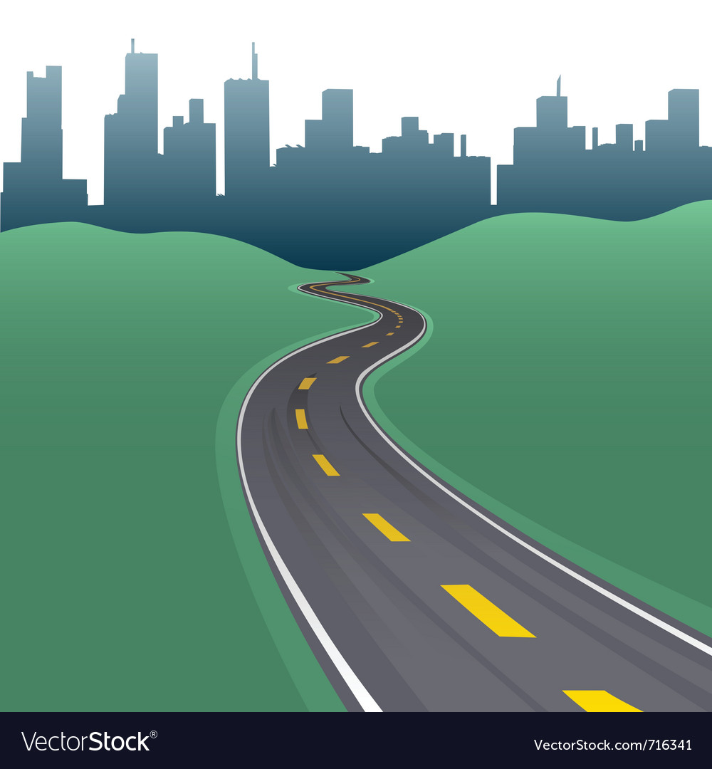 Highway path Royalty Free Vector Image - VectorStock