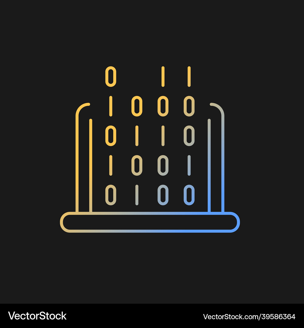 It gradient icon for dark theme Royalty Free Vector Image