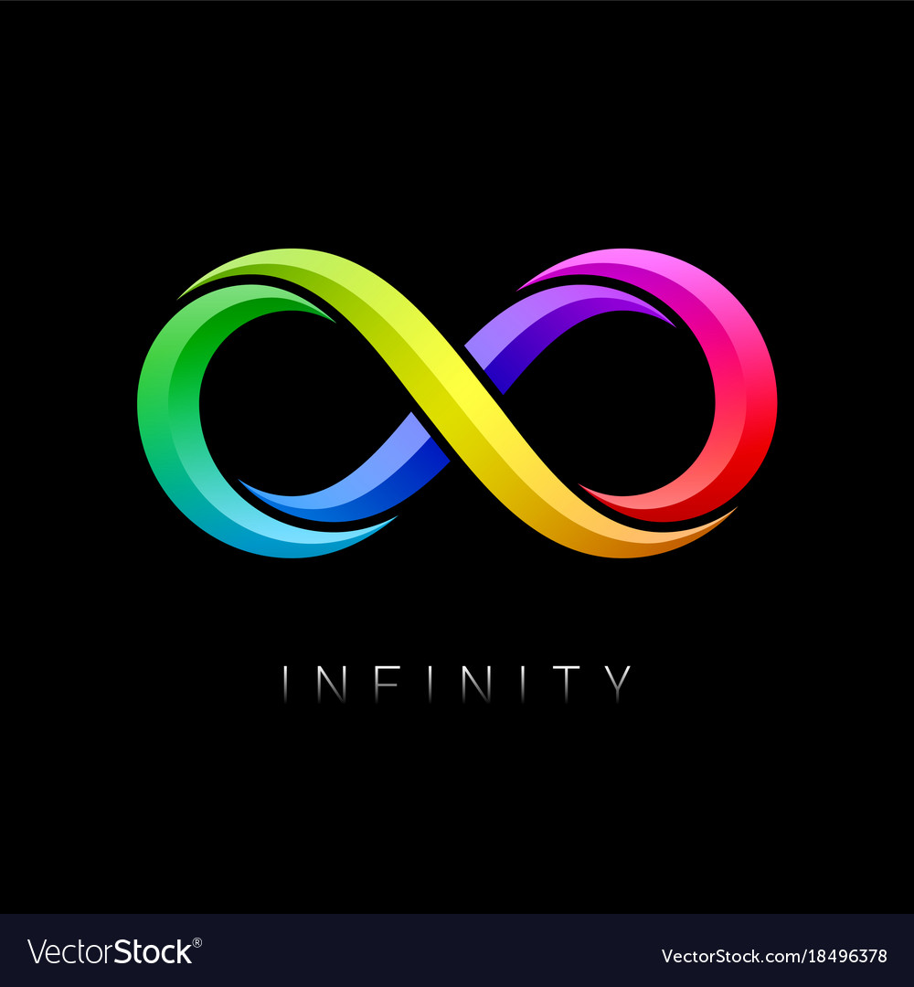 Infinity symbol limitless bright multicolor sign Vector Image Infinity symbol limitless bright multicolor sign Vector Image
