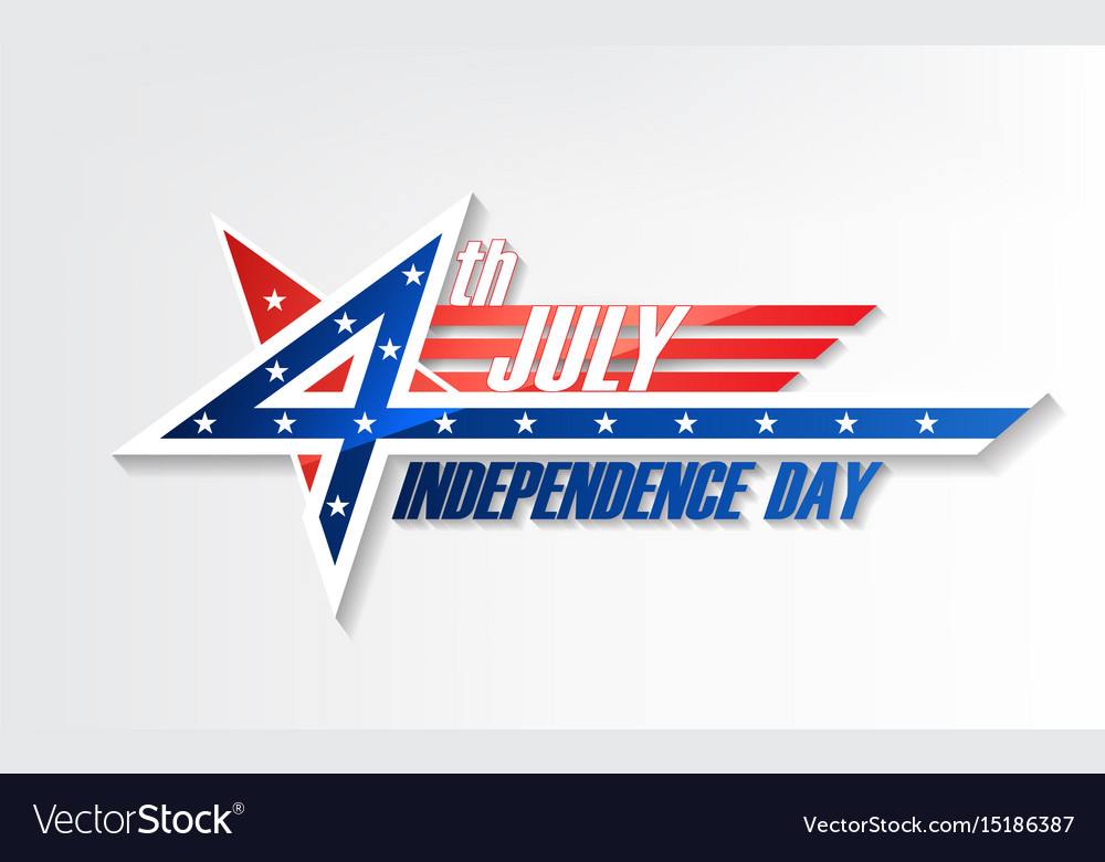 4th of july united stated independence day logo Vector Image