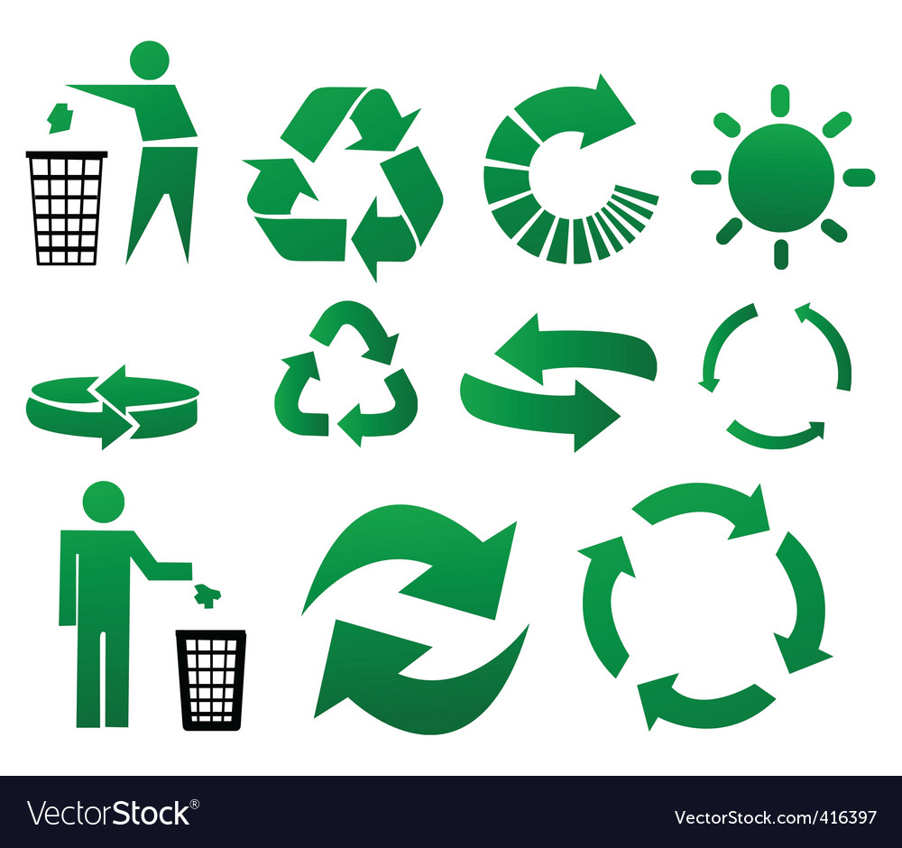 Download Recycle symbols Royalty Free Vector Image - VectorStock