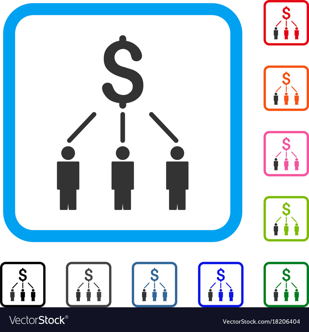 crowdfunding framed icon royalty free vector image