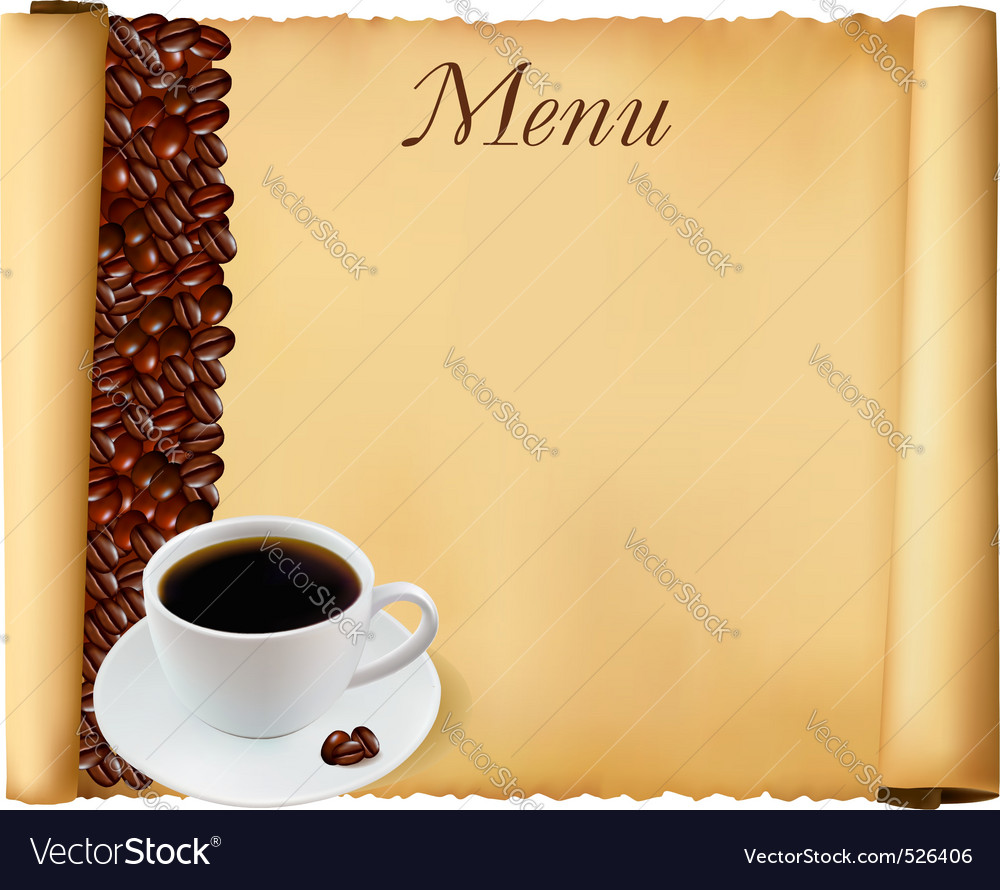 Coffee Menu Background Royalty Free Vector Image