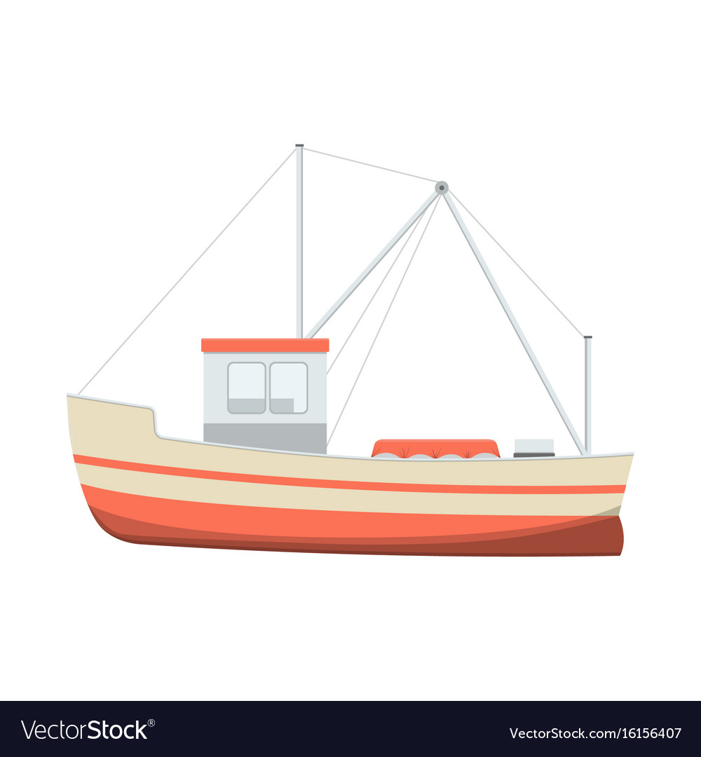 Download Sea fishing boat Royalty Free Vector Image - VectorStock