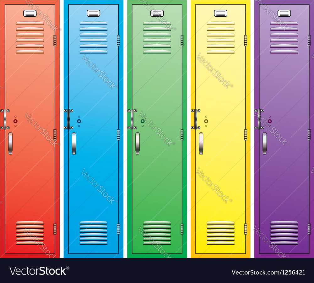 School lockers Royalty Free Vector Image VectorStock