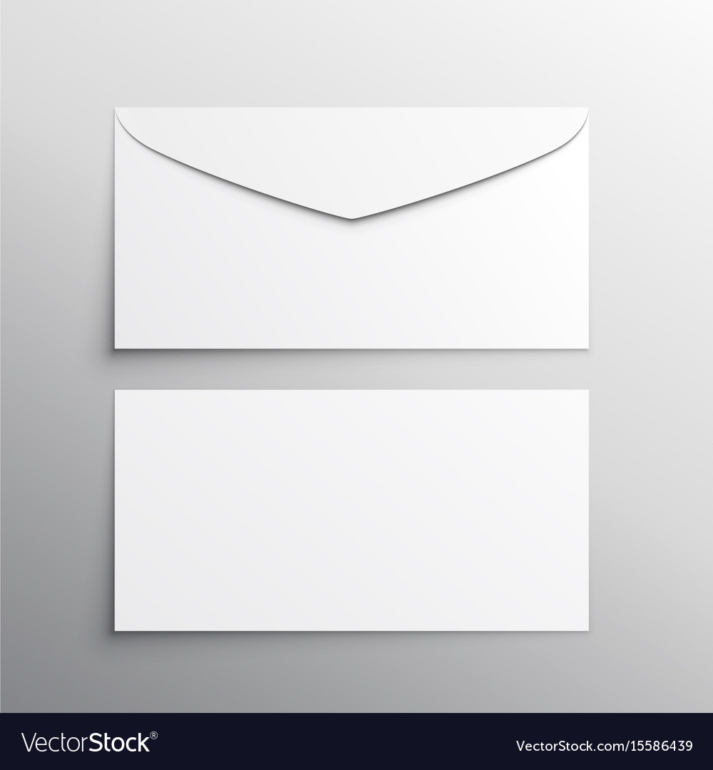 Download Envelope front and back mockup template Royalty Free Vector