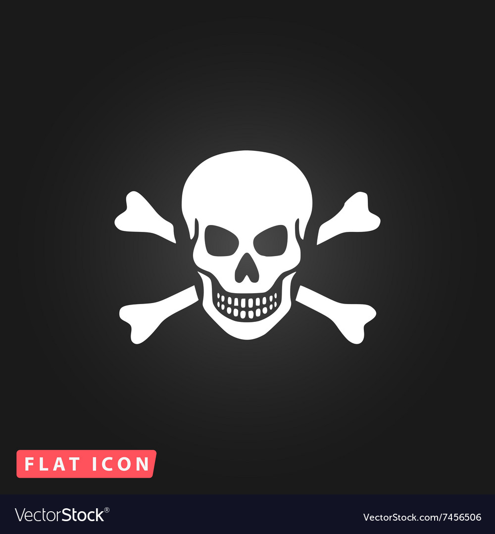 Skull and crossbones icon isolated Vector Image by burntime555 - Image