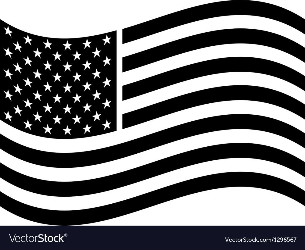 Waving American flag Royalty Free Vector Image