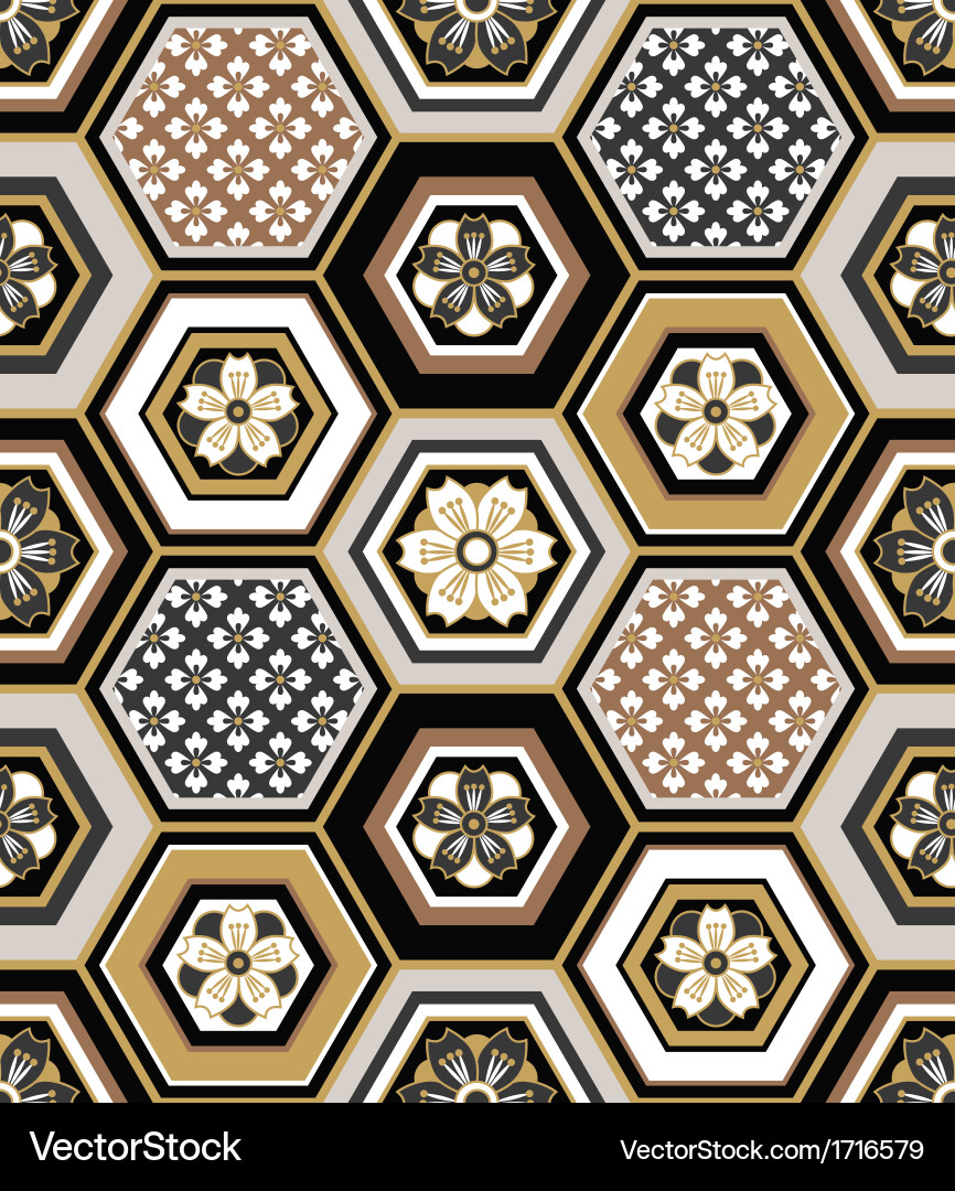 Seamless japanese pattern Royalty Free Vector Image