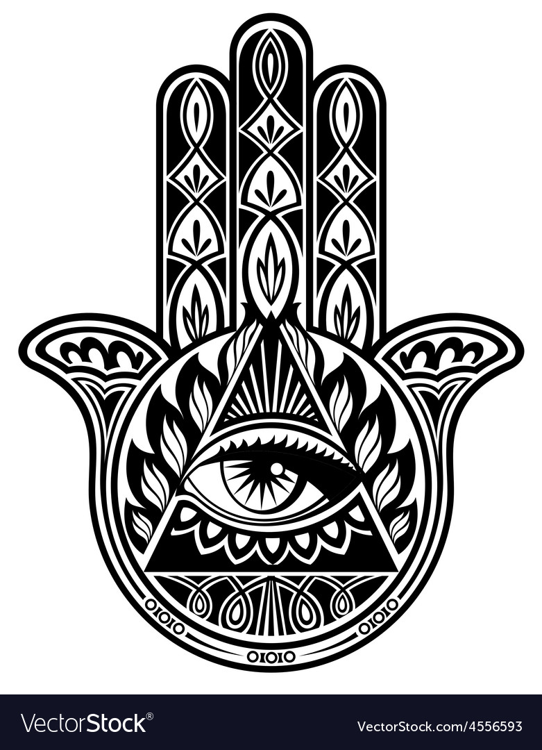 Hamsa hand Royalty Free Vector Image - VectorStock