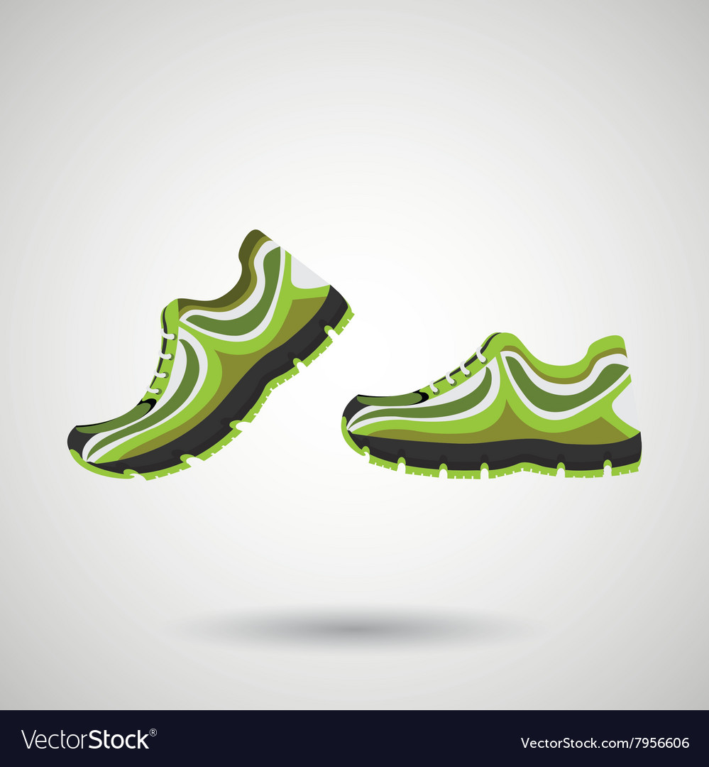 Running shoes design Royalty Free Vector Image