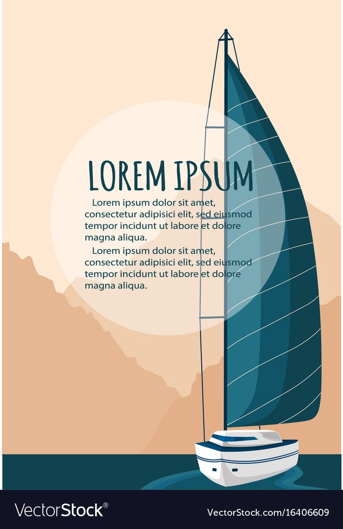 yacht club flyer design with sail boat royalty free vector model yacht club flyer