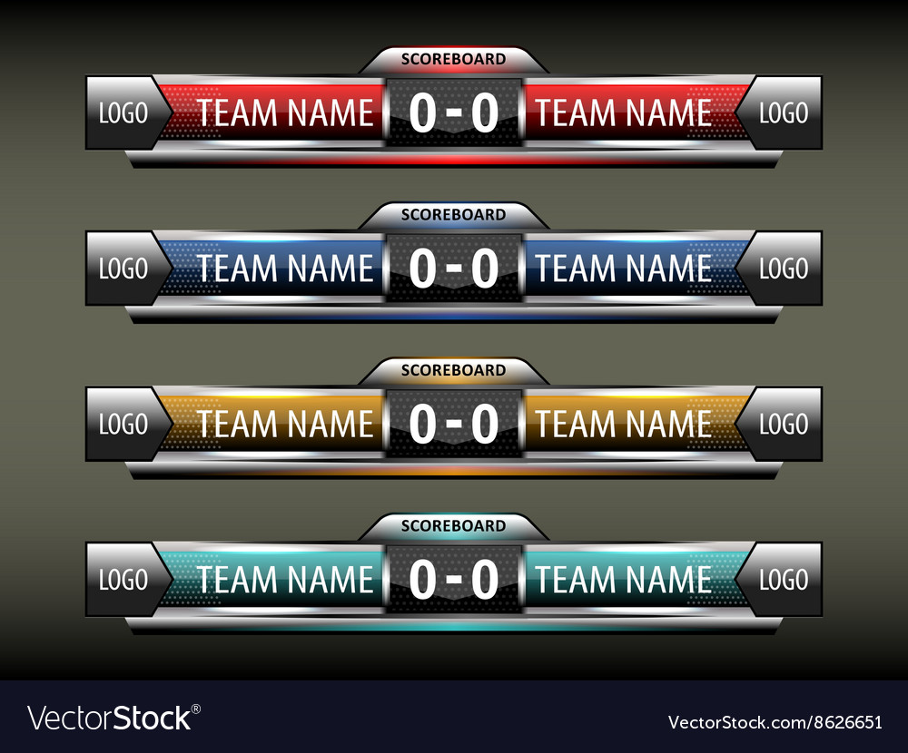 Sport scoreboard design template Royalty Free Vector Image
