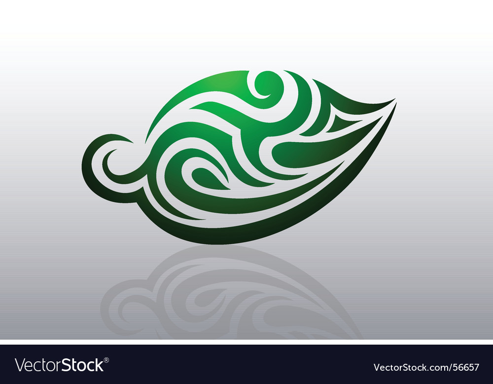 stylized leaf royalty free vector image vectorstock stylized leaf