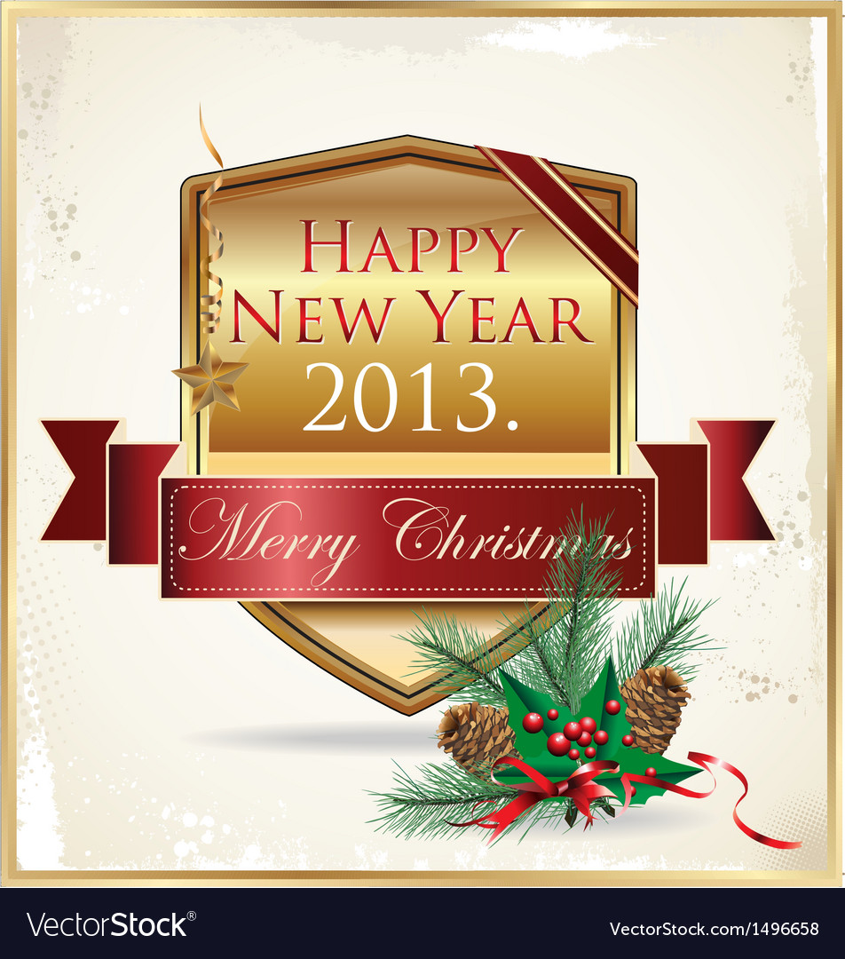 Christmas and new year background Royalty Free Vector Image