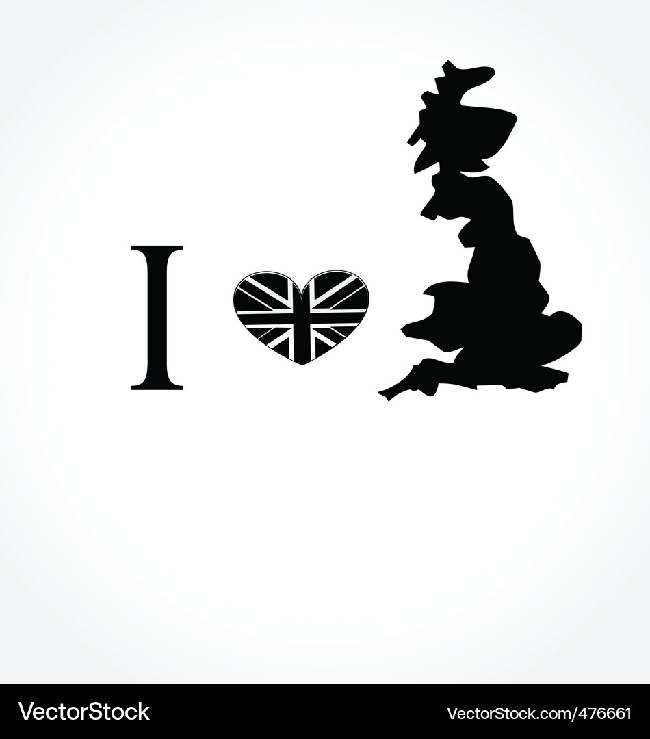 I love UK Royalty Free Vector Image VectorStock