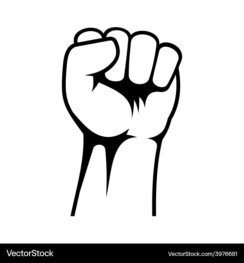 Raised Fist Royalty Free Vector Image VectorStock