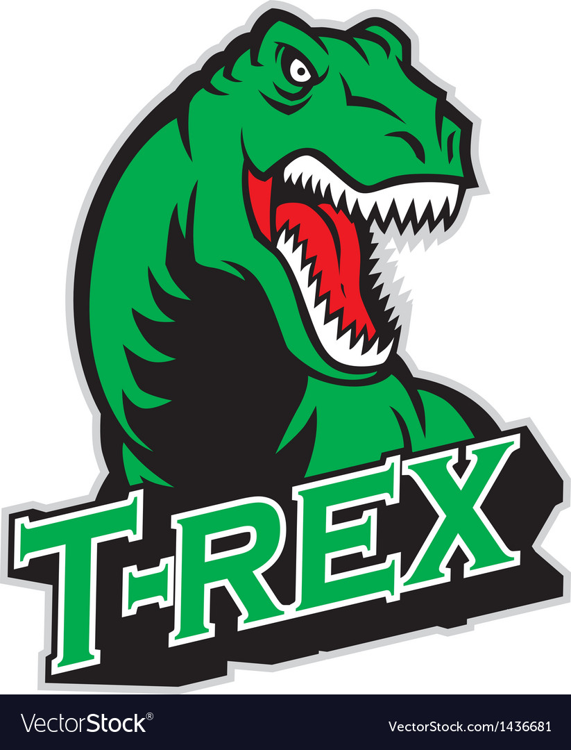Download T-rex mascot Royalty Free Vector Image - VectorStock