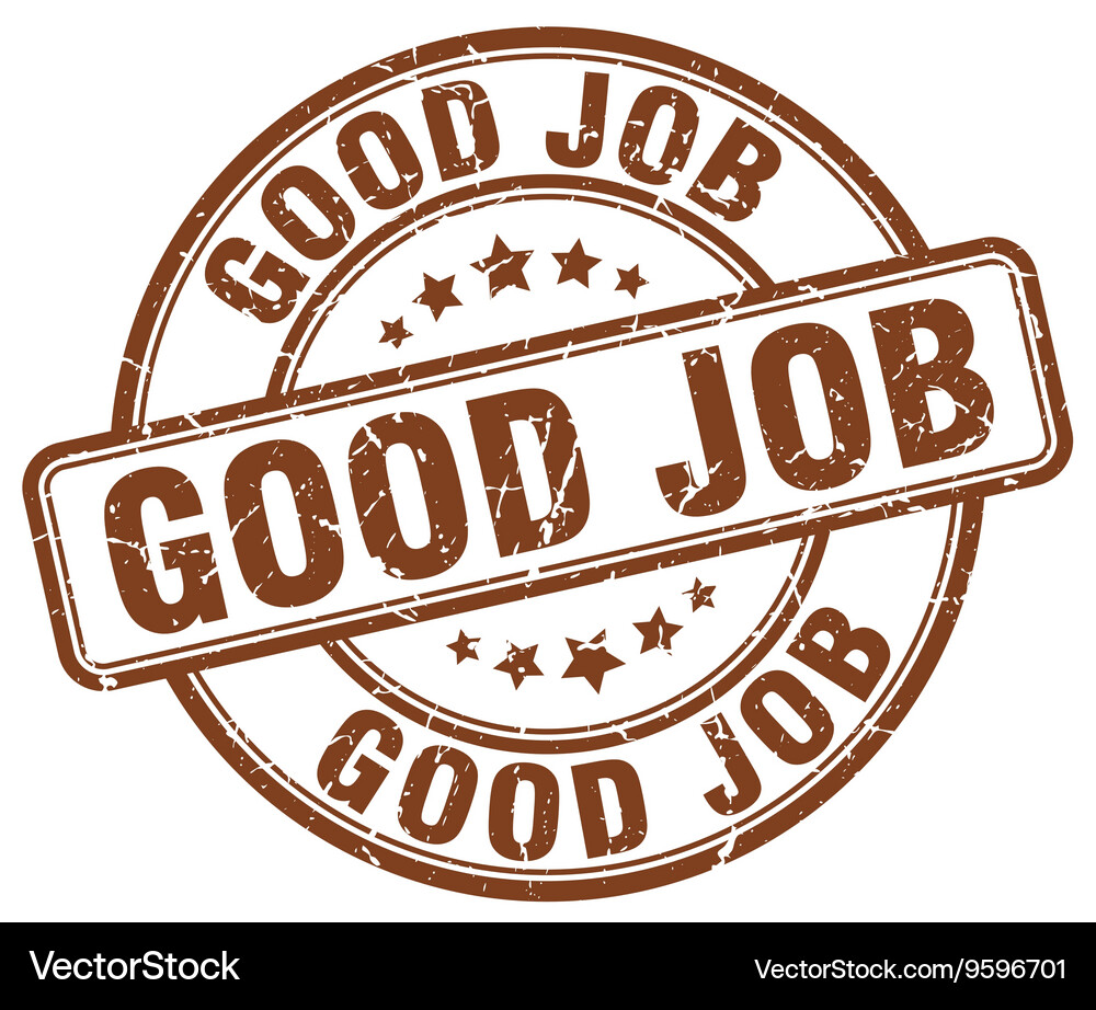 Good job stamp Royalty Free Vector Image - VectorStock