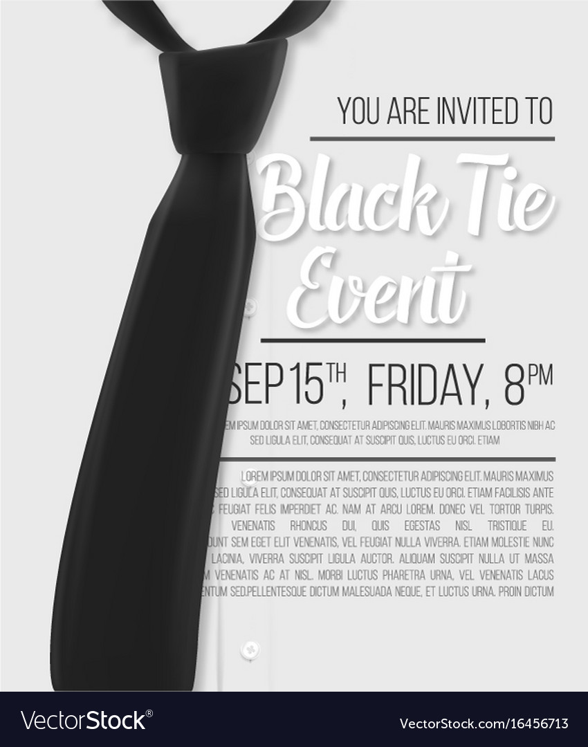 black tie event invitation