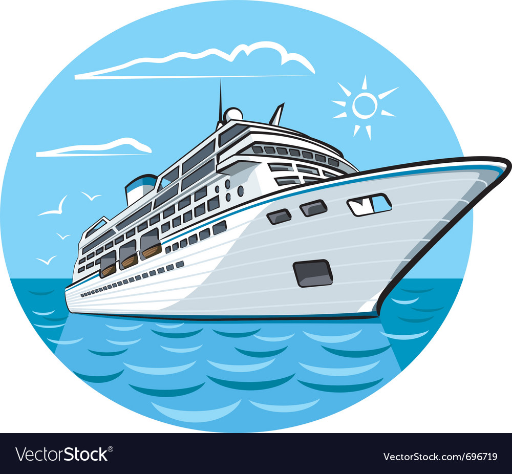 Download Luxury cruise ship Royalty Free Vector Image - VectorStock