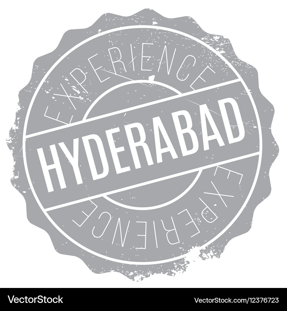 Hyderabad stamp rubber grunge Royalty Free Vector Image