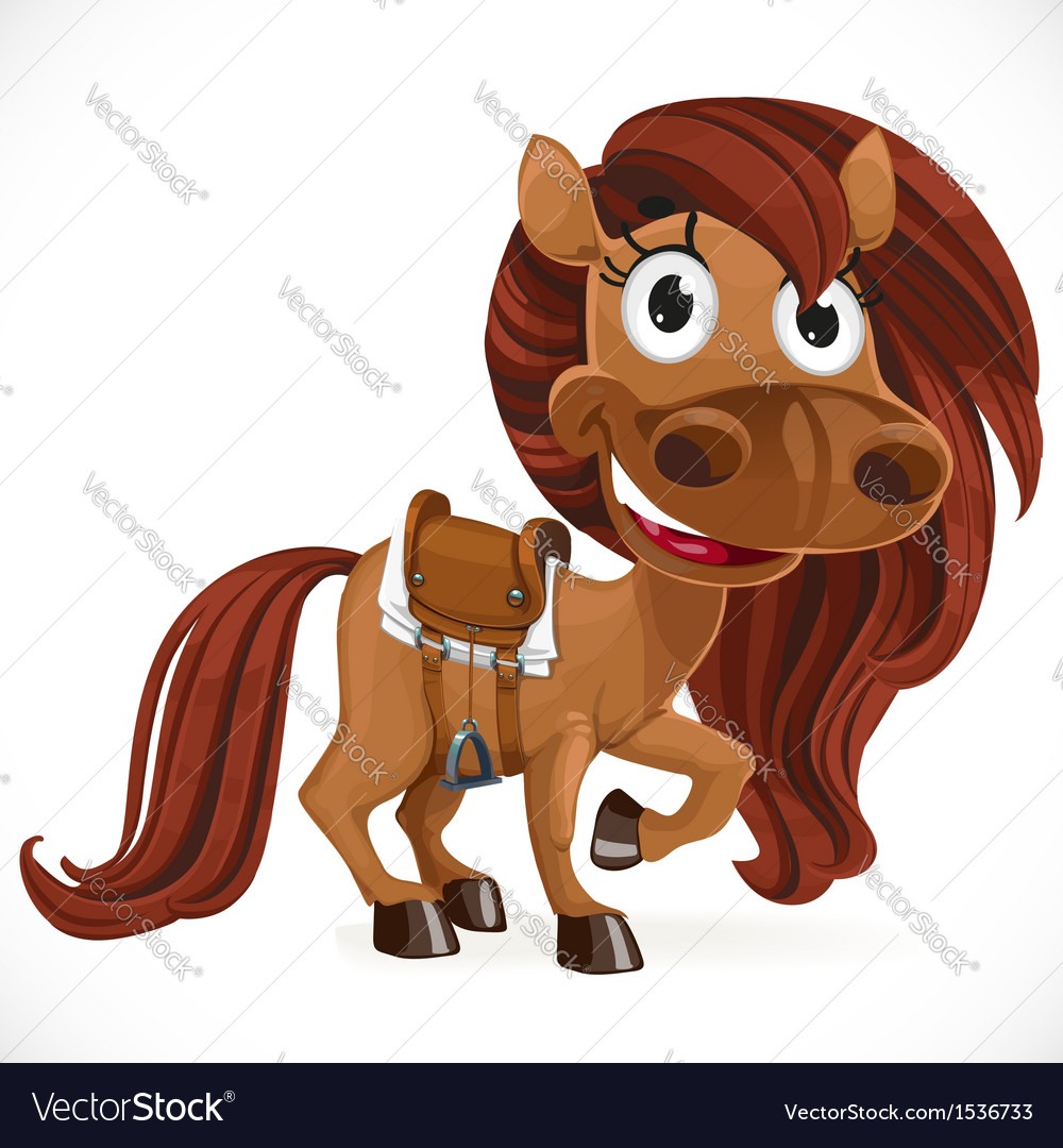 Download Cute cartoon baby horse Royalty Free Vector Image