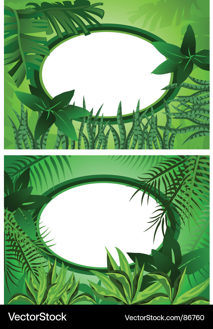 Jungle frame Royalty Free Vector Image VectorStock