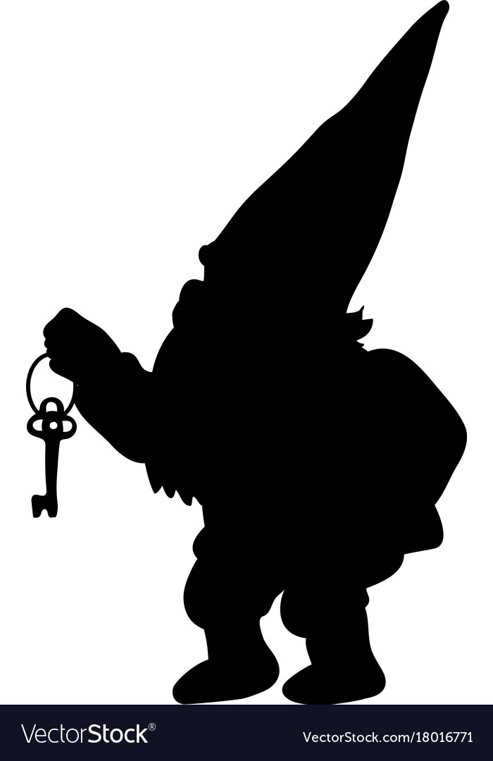 Download Dwarf silhouette tale small gnome Royalty Free Vector Image