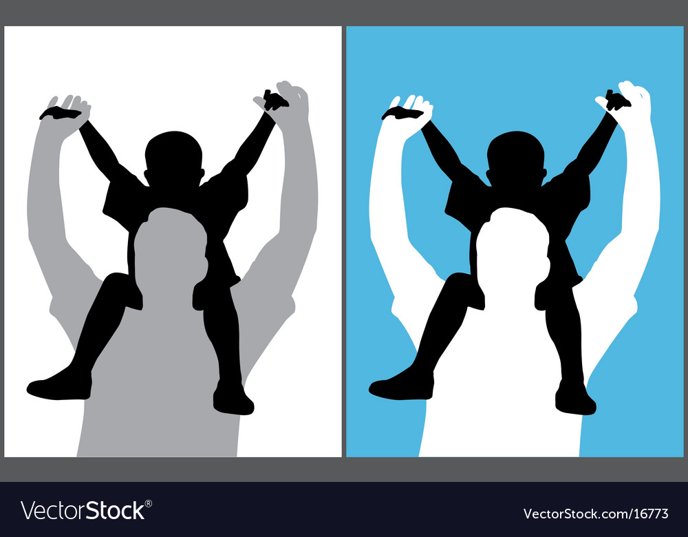 Father and son Royalty Free Vector Image - VectorStock