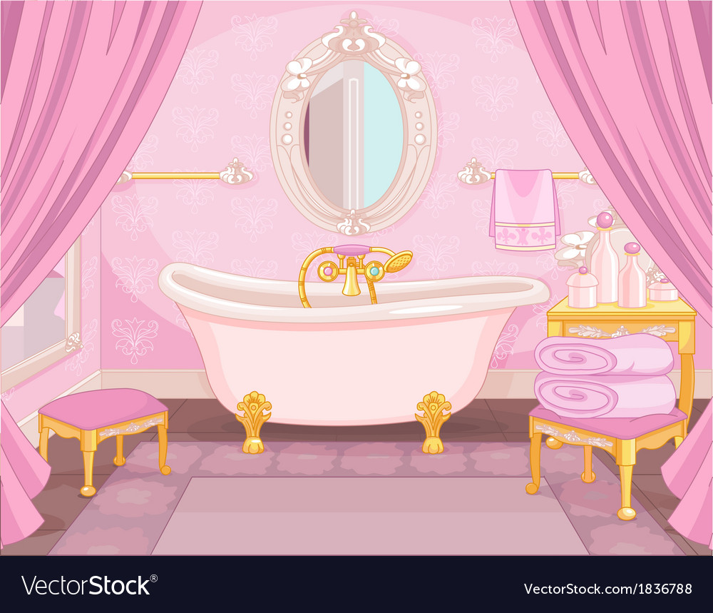 interior of bathroom in the castle royalty free vector image interior of bathroom in the castle royalty free vector image