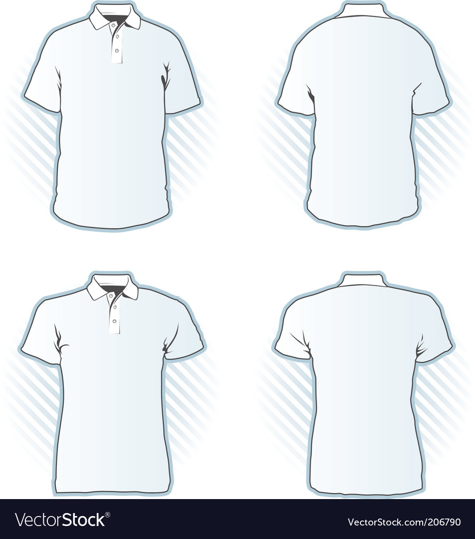 Polo shirt design template set Royalty Free Vector Image