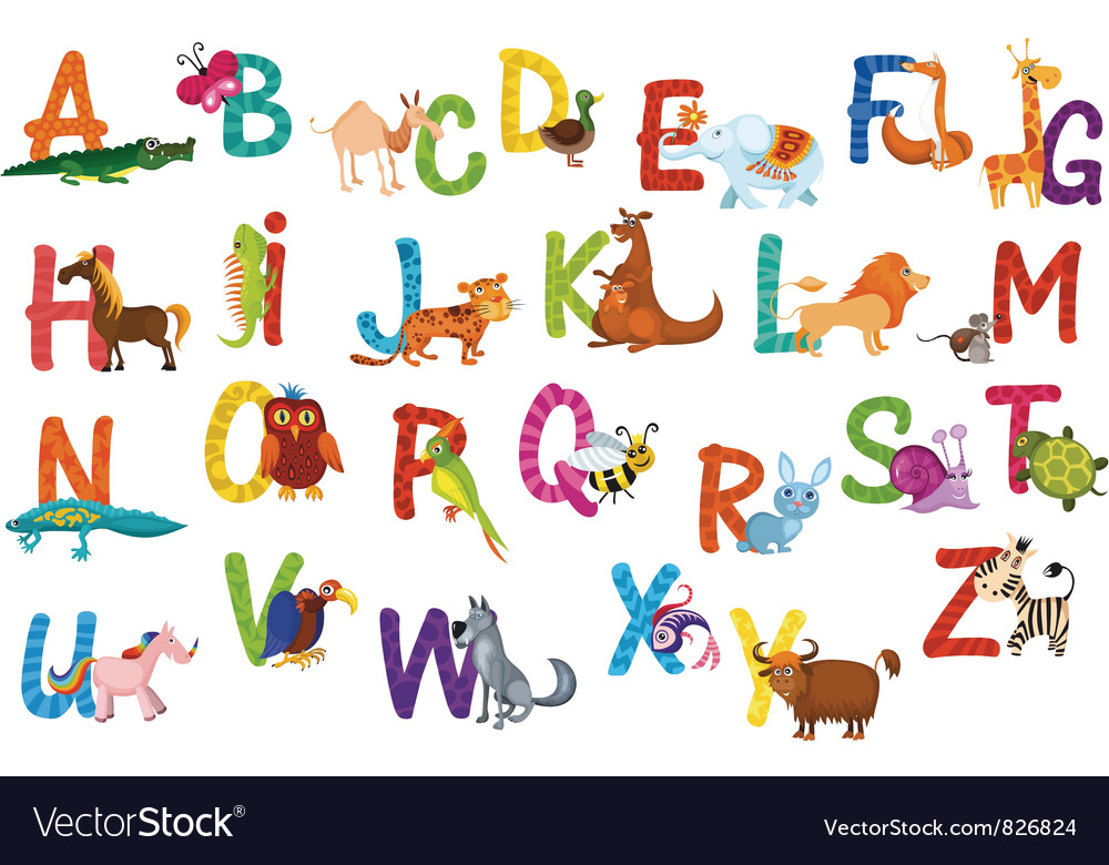 Risultati immagini per alphabet animals