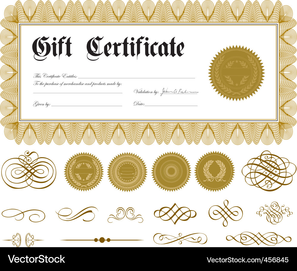 Gift certificate Royalty Free Vector Image - VectorStock