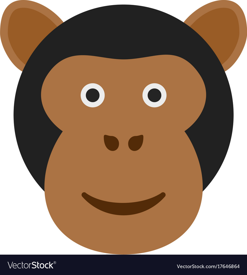 Ape face Royalty Free Vector Image - VectorStock