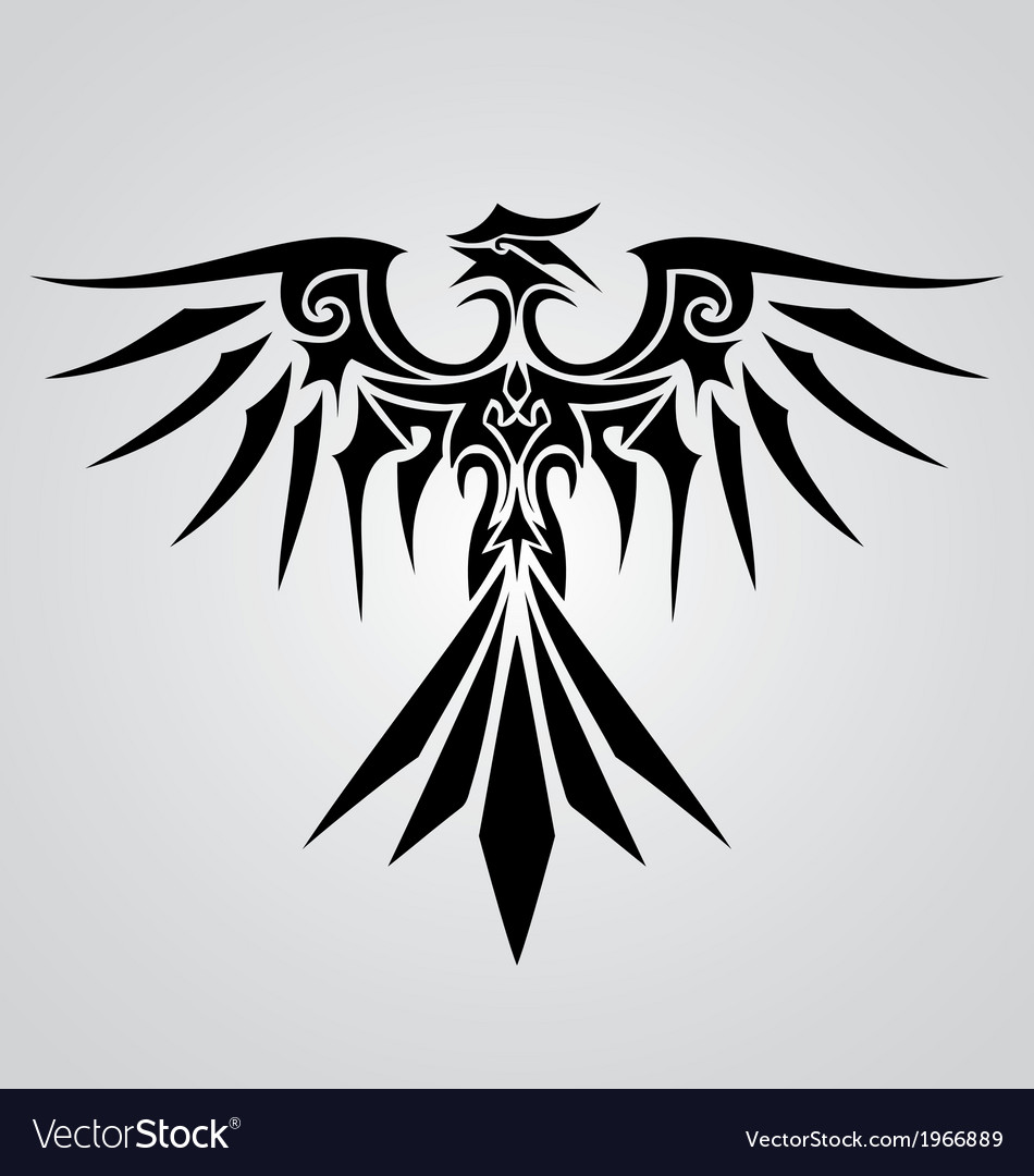 Tribal Phoenix Bird Royalty Free Vector Image - VectorStock