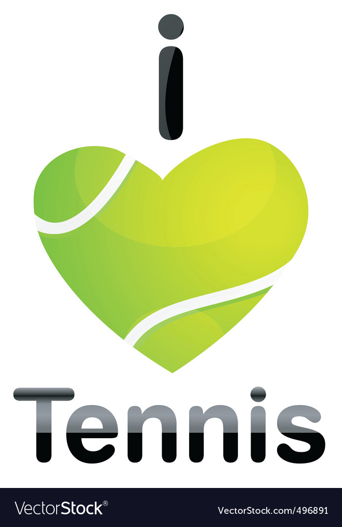Download I love tennis Royalty Free Vector Image - VectorStock