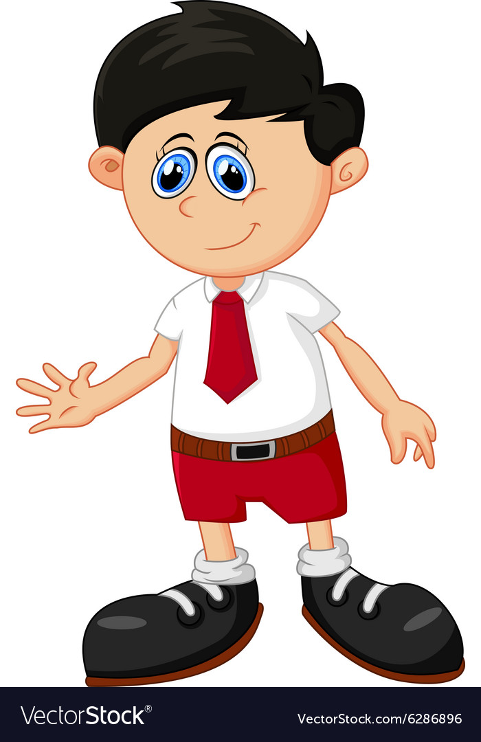 Download Cartoon happy student Royalty Free Vector Image - VectorStock