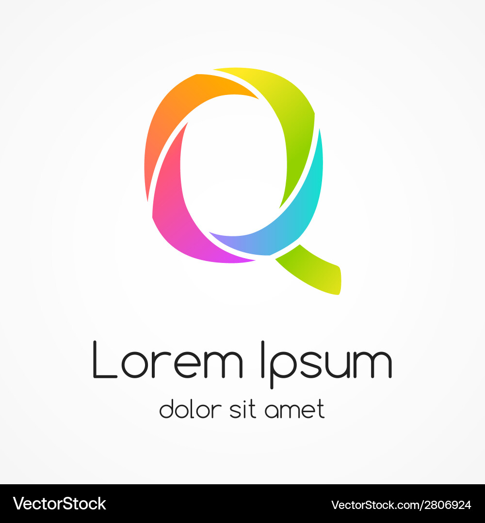 Logo letter Q company design template Royalty Free Vector