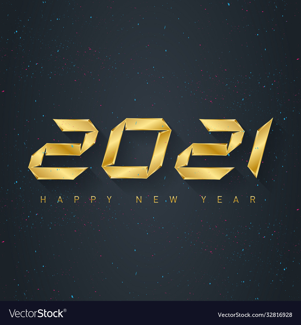 2021 holiday greeting card with confetti Vector Image