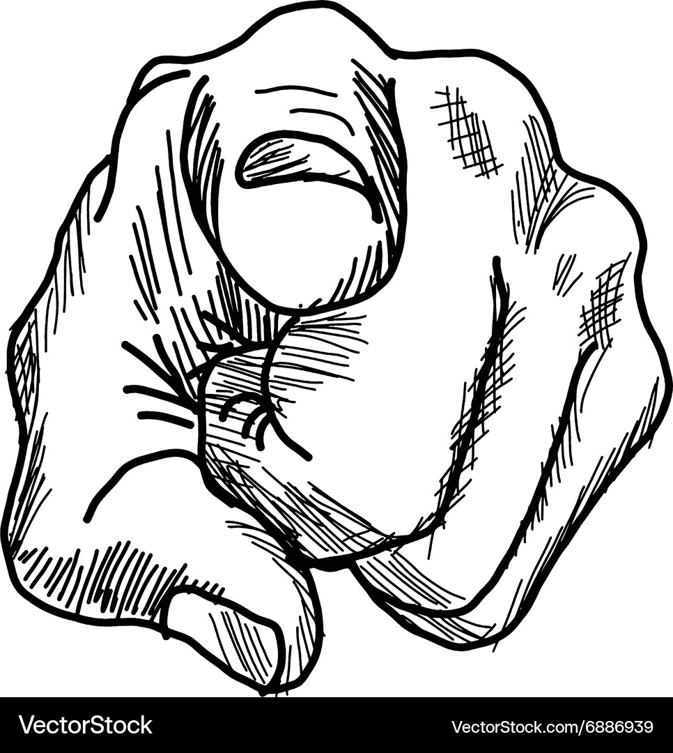 free finger vintage vector pointing drawn Image Retro finger style hand black hand Vector
