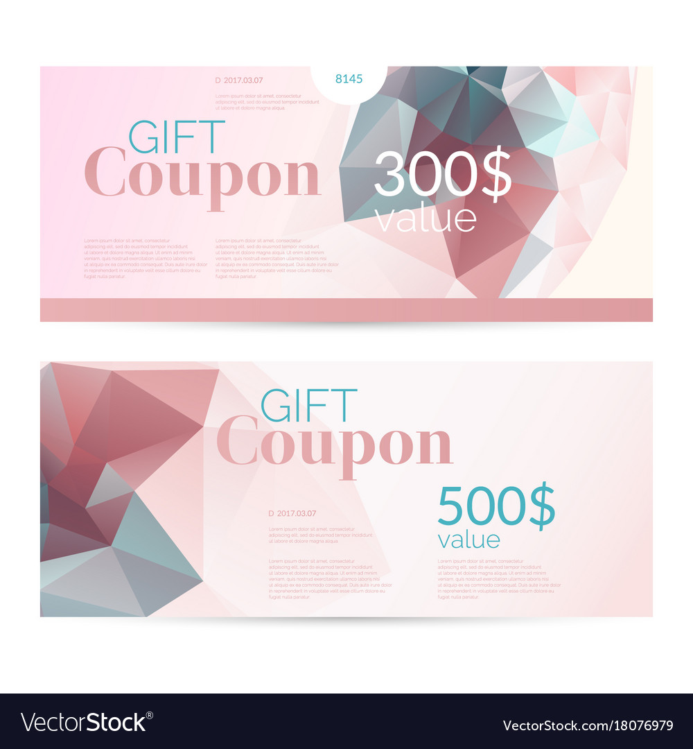 gift voucher and original flyer for discount low vector image original line flyer