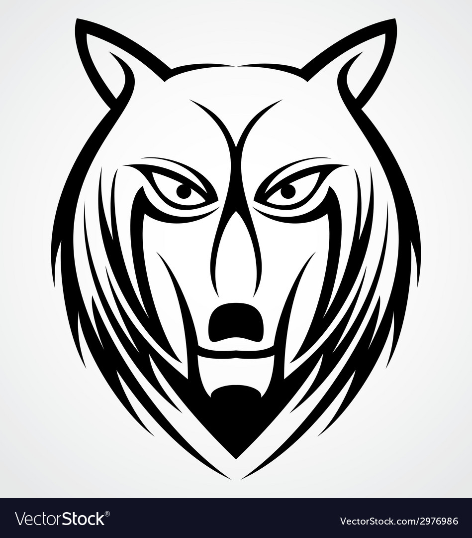 wolf face tattoo design royalty free vector image wolf face tattoo design royalty free vector image