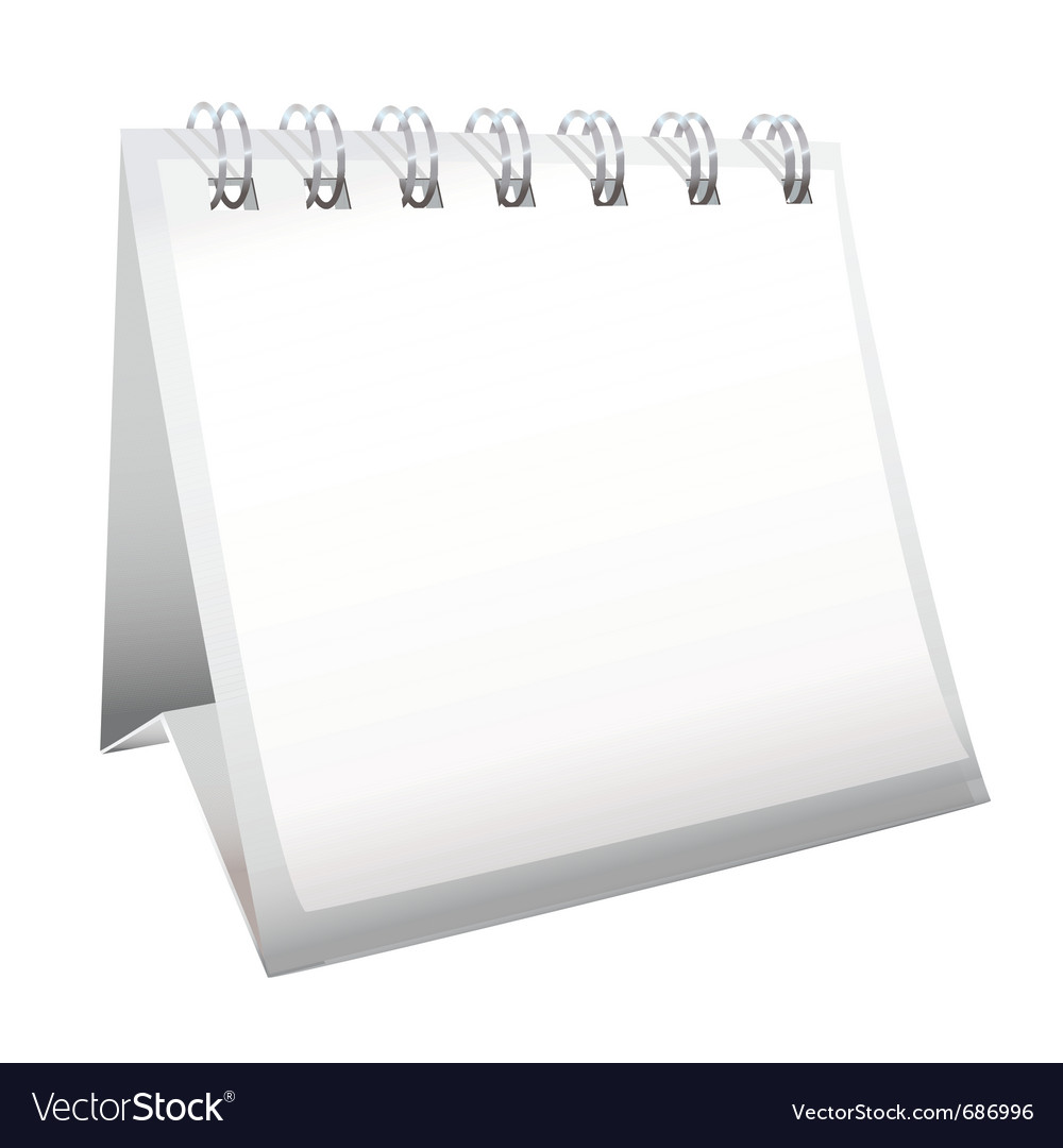 Blank Calendar Svg : Blank calendar with spiral bound royalty free vector image Blank Calendar Svg : Blank calendar with spiral bound royalty free vector image