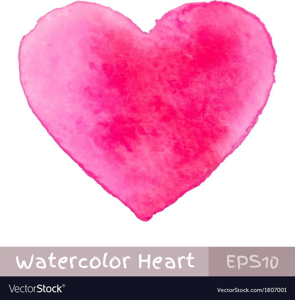 Pink Watercolor Heart Royalty Free Vector Image